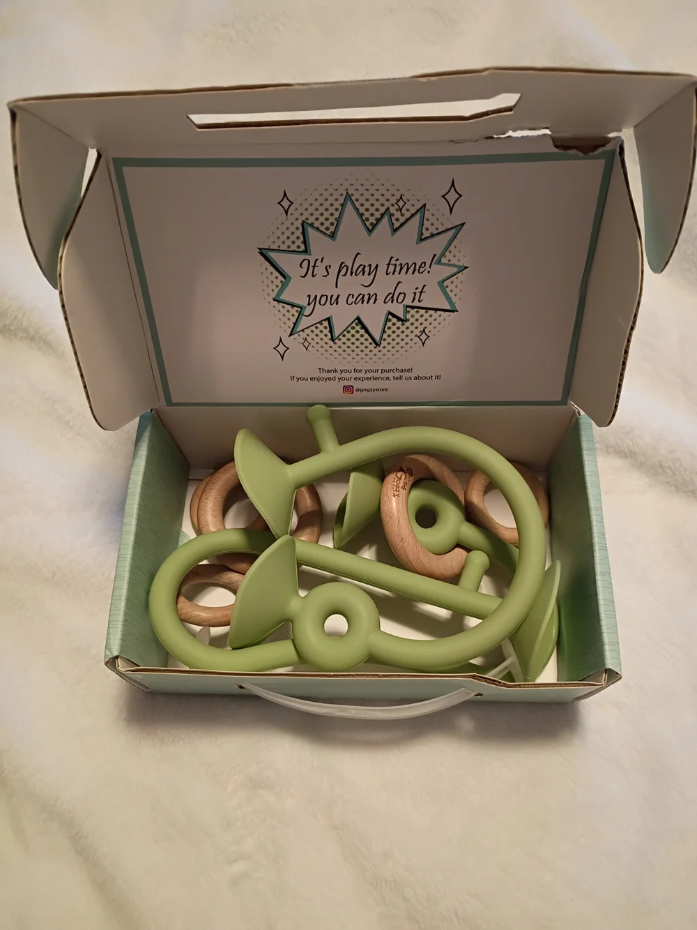 Parent-Child Interactive Silicone Baby Toy Set - Beige